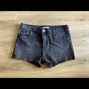 Like New! Black Denim High Waist Shorts